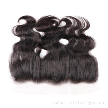Factory price Body wave lace front closure  raw human hair frontal lace closure buy closures